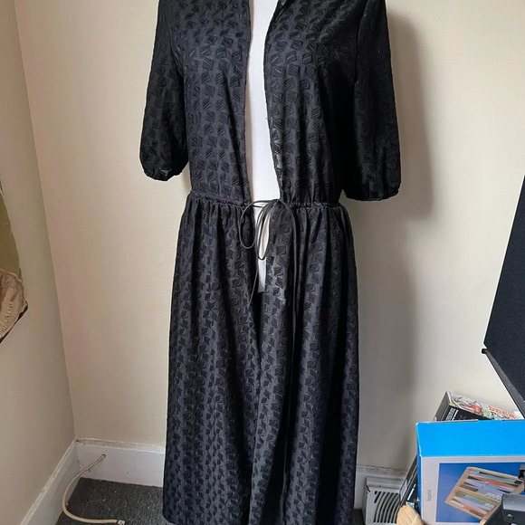 Inasami Black Cotton Open Cardigan, size M/L - Picture 2 of 6